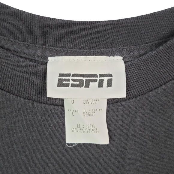 ESPN  Spors Center Vintage Y2K Quotes Graphic Tee Men's T-Shirt Size L - Picture 5 of 11